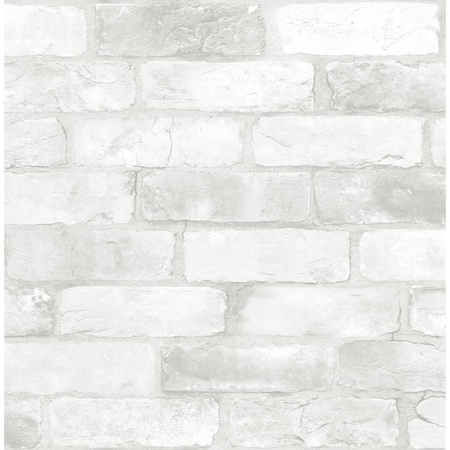 Doba-Bnt Loft White Brick Peel & Stick Wallpaper SA2532189
